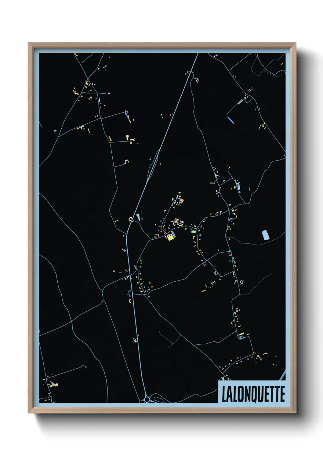 Une affiche de carte sur Lalonquette