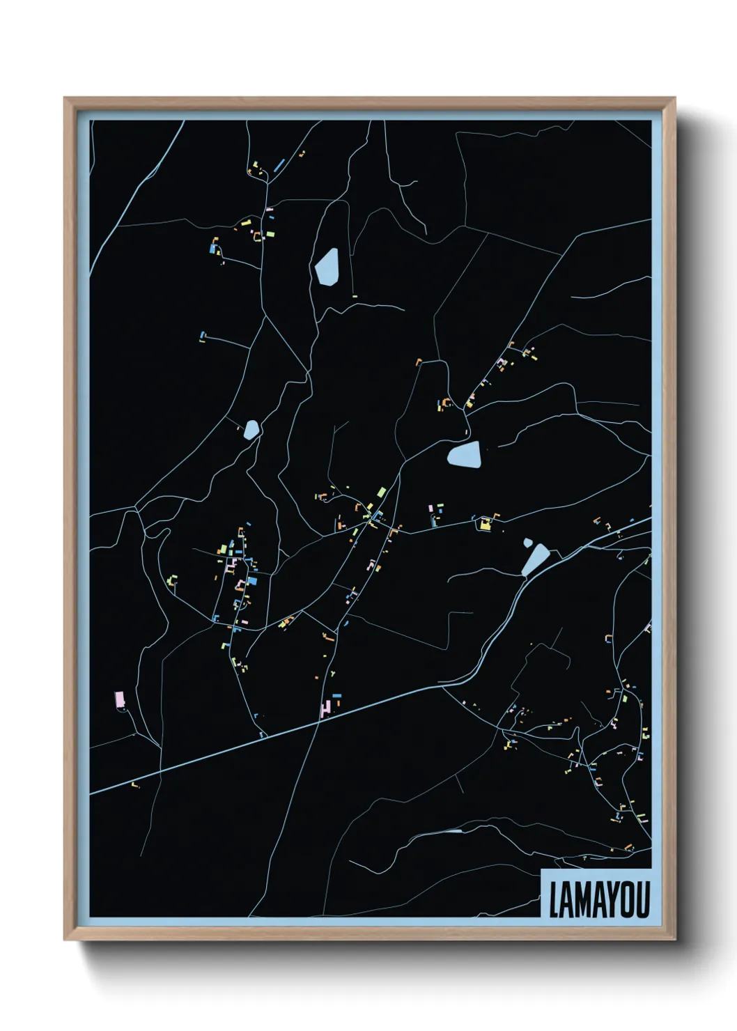 Une affiche de carte sur Lamayou