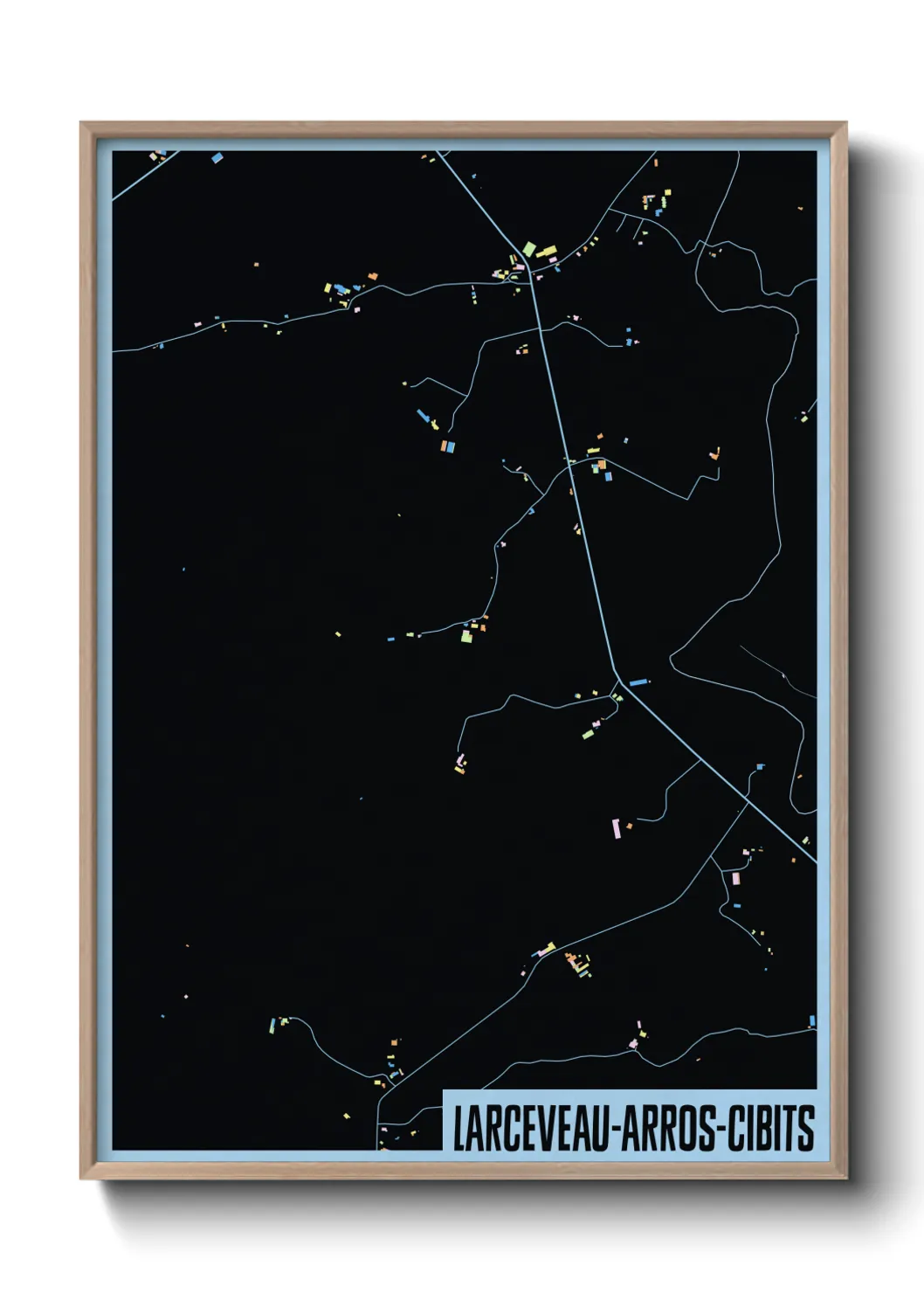 Un poster carteLarceveau-Arros-Cibits