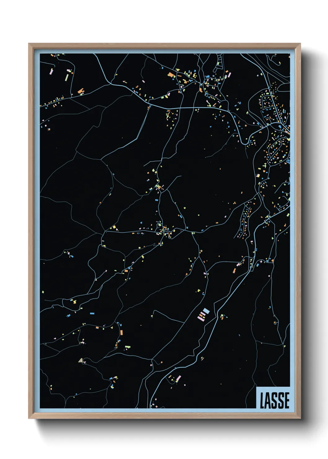 Une affiche de carte sur Lasse