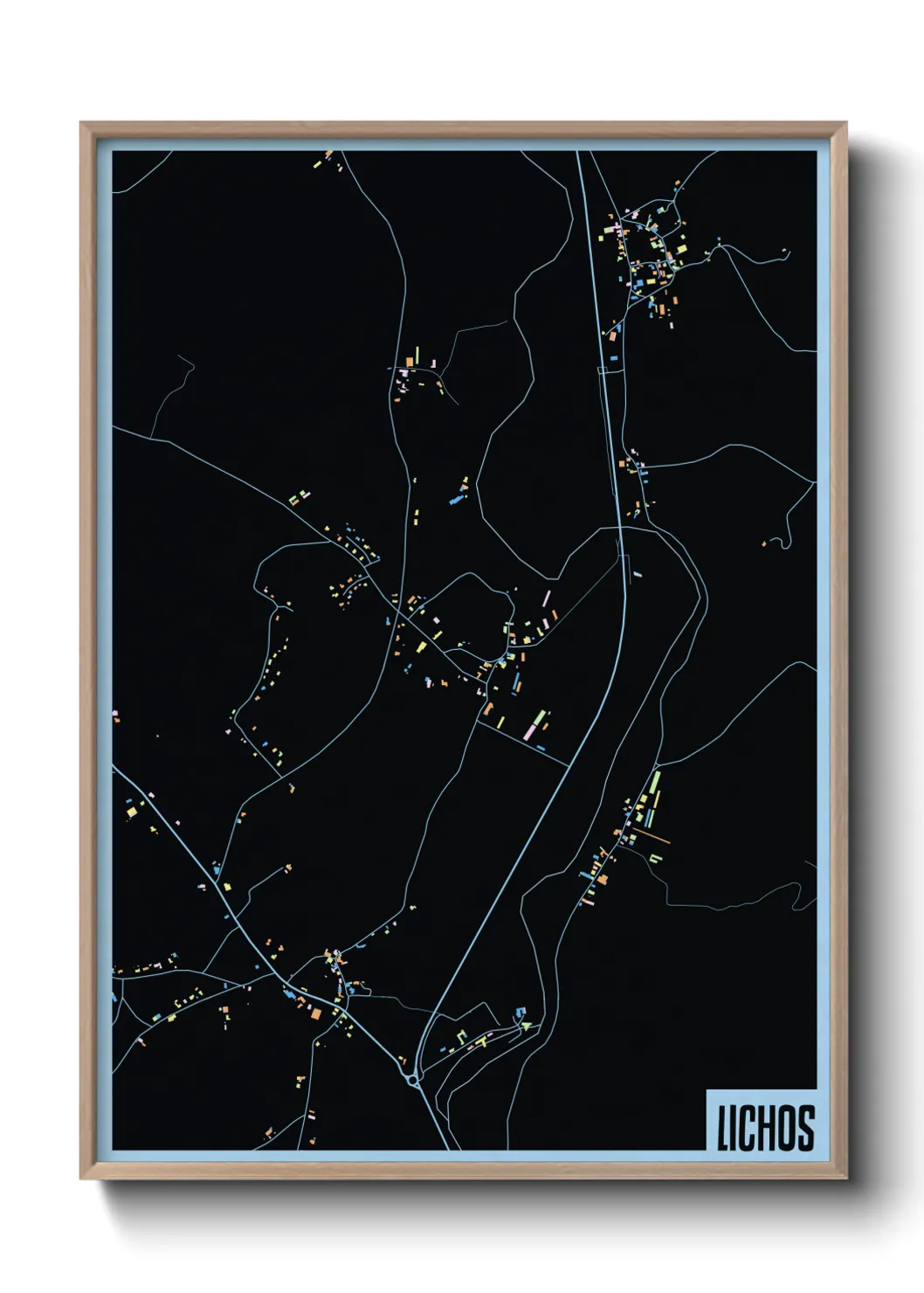 Une affiche de carte sur Lichos