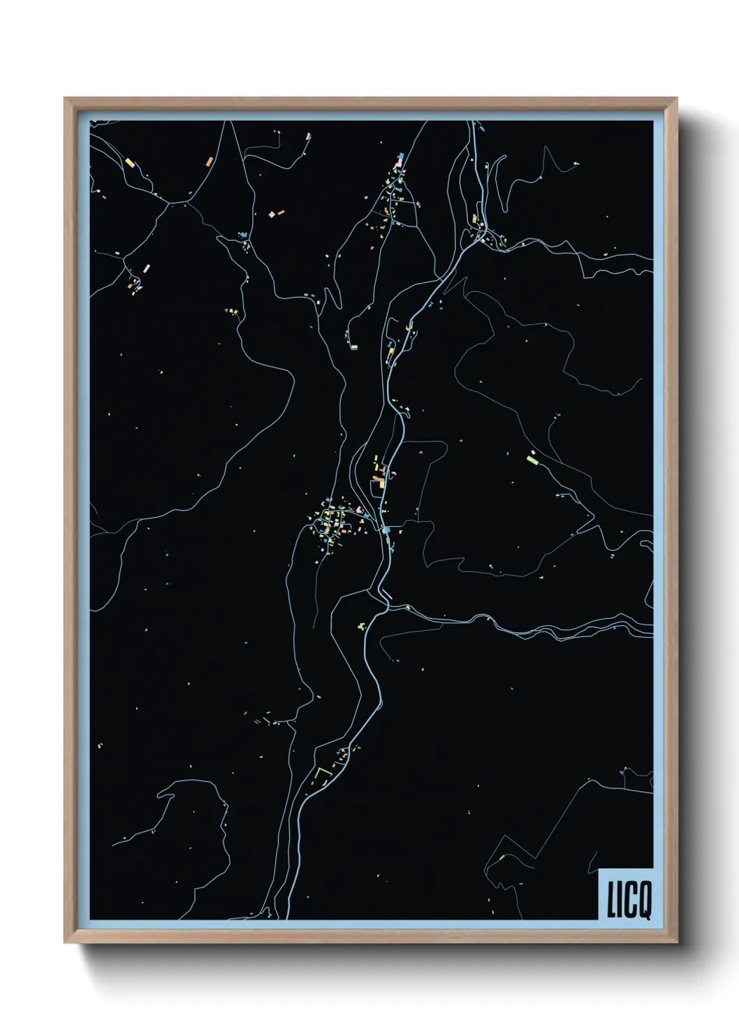 Une affiche de carte sur Licq