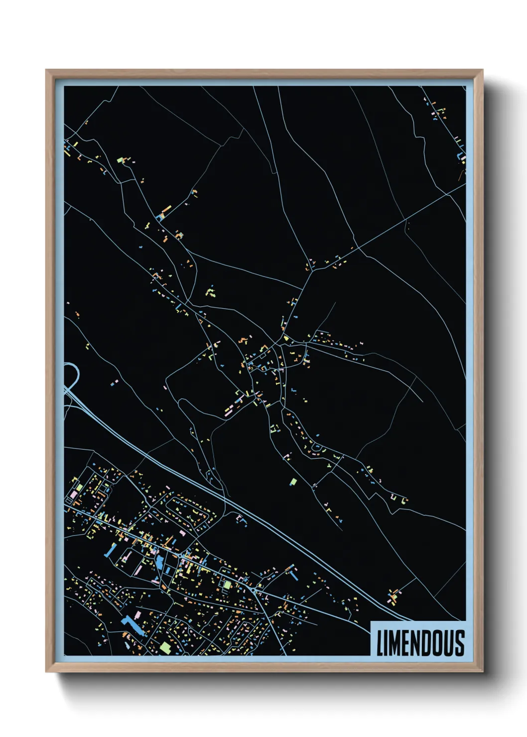 Une affiche de carte sur Limendous