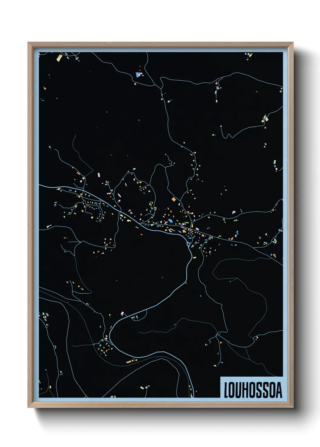 Une affiche de carte sur Louhossoa