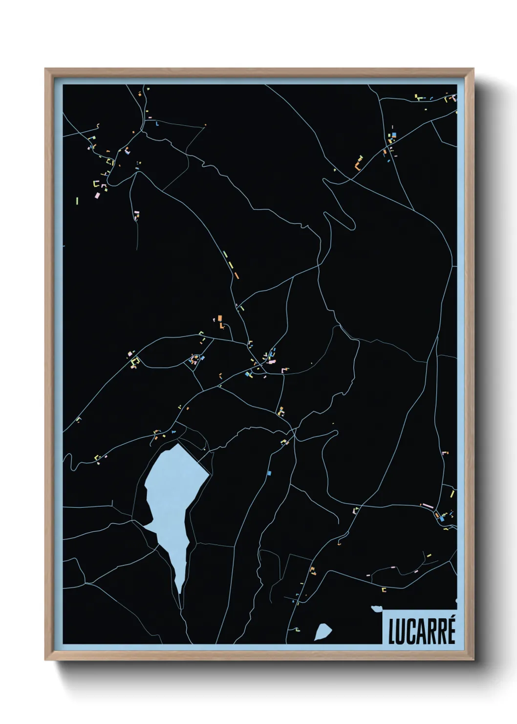 Une affiche de carte sur Lucarré