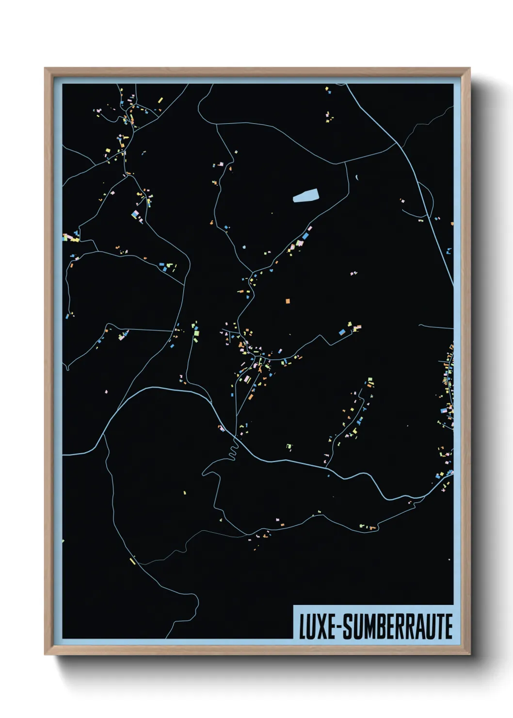 Une affiche de carte sur Luxe-Sumberraute