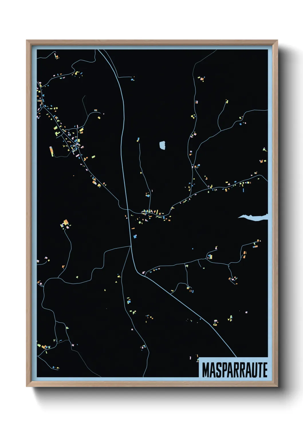 Une affiche de carte sur Masparraute