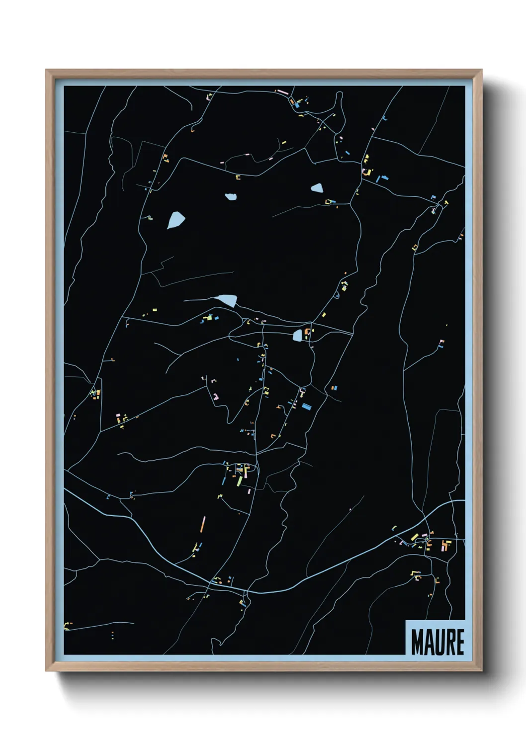 Une affiche de carte sur Maure