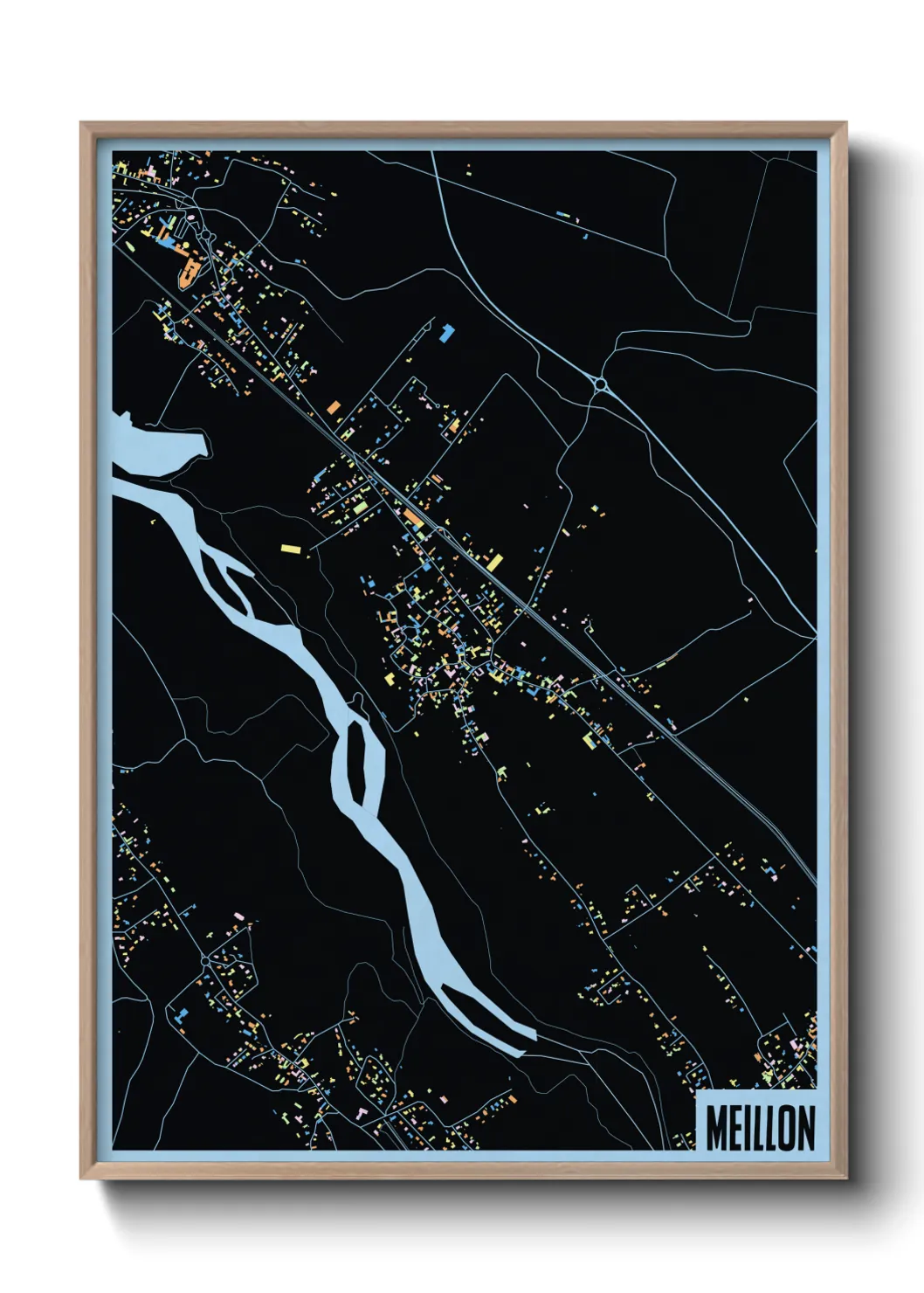 Une affiche de carte sur Meillon