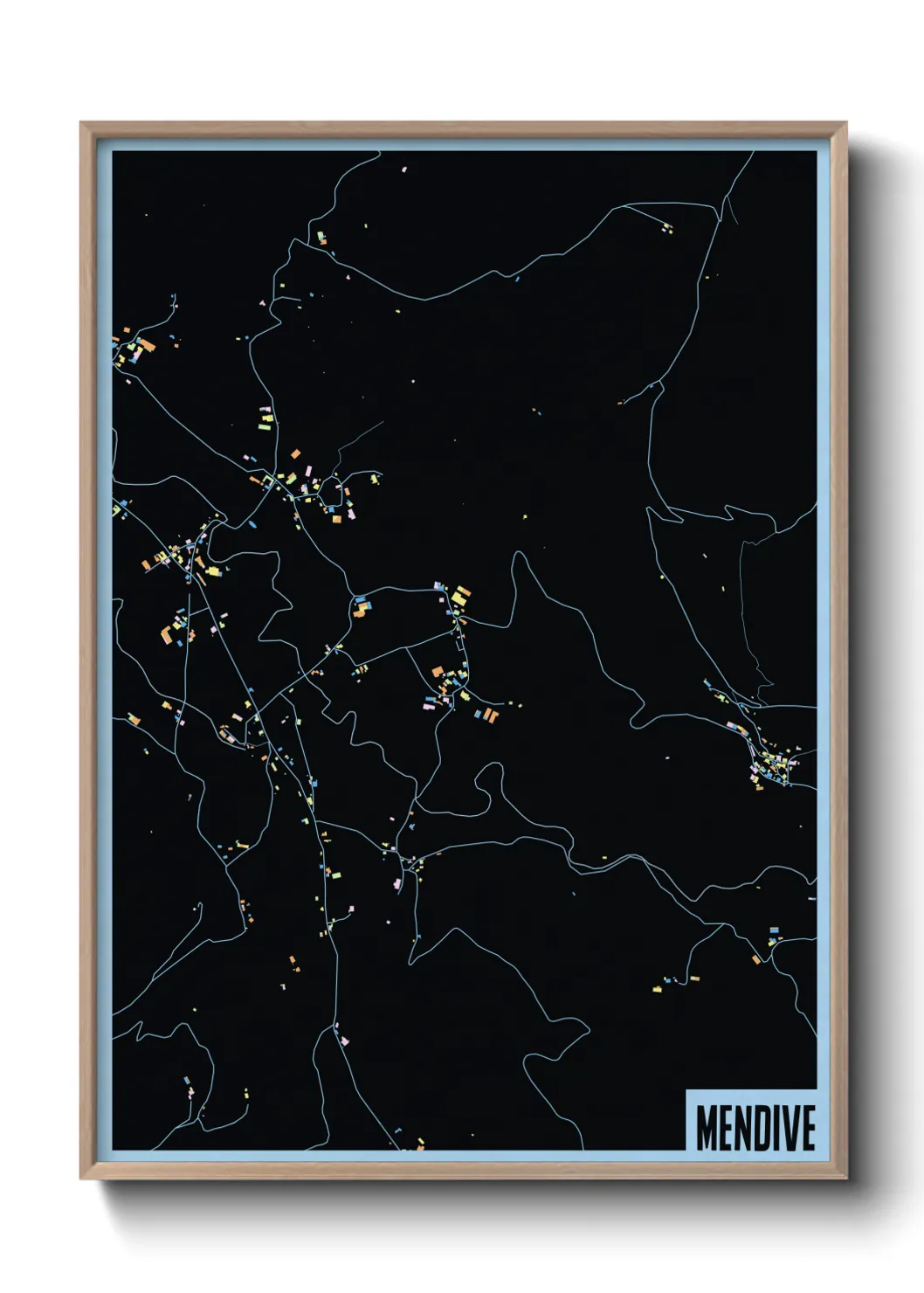 Une affiche de carte sur Mendive