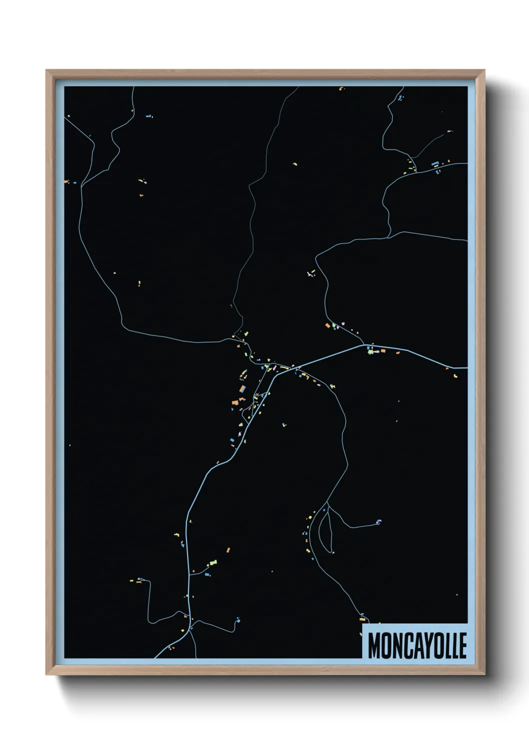 Une affiche de carte sur Moncayolle