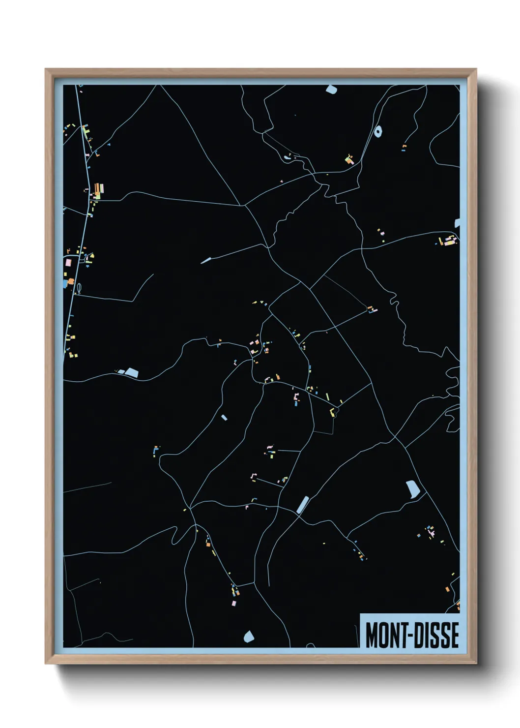 Une affiche de carte sur Mont-Disse