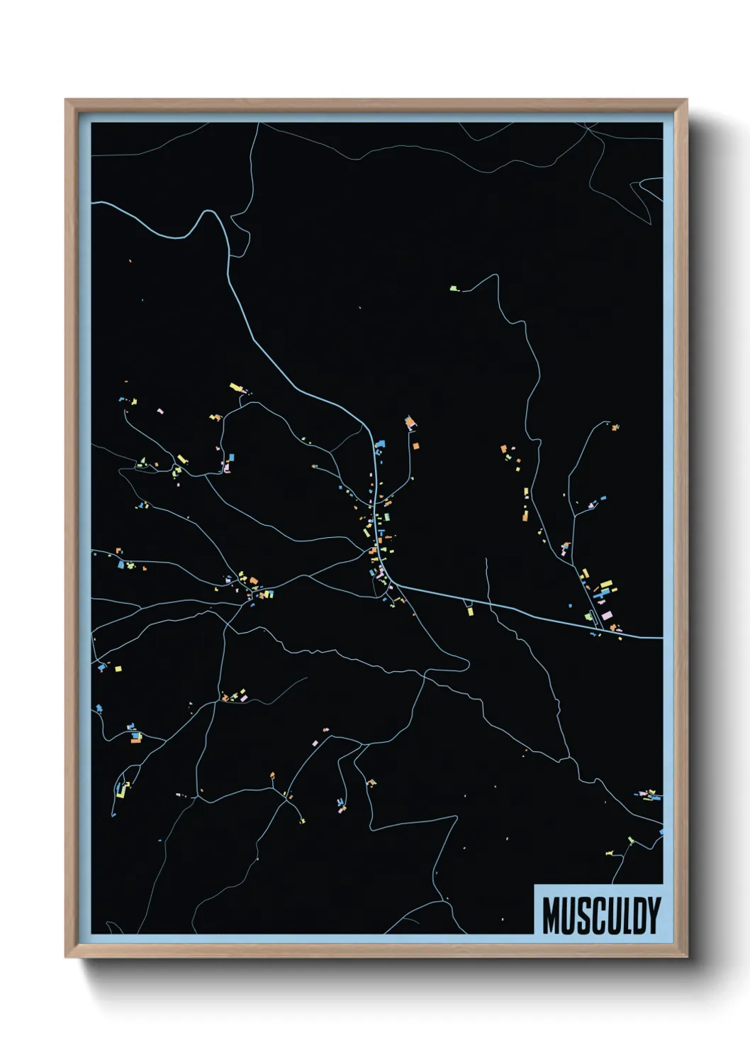 Une affiche de carte sur Musculdy
