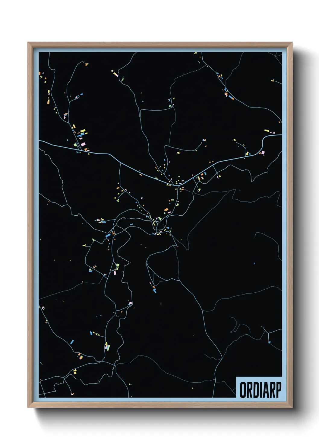 Une affiche de carte sur Ordiarp