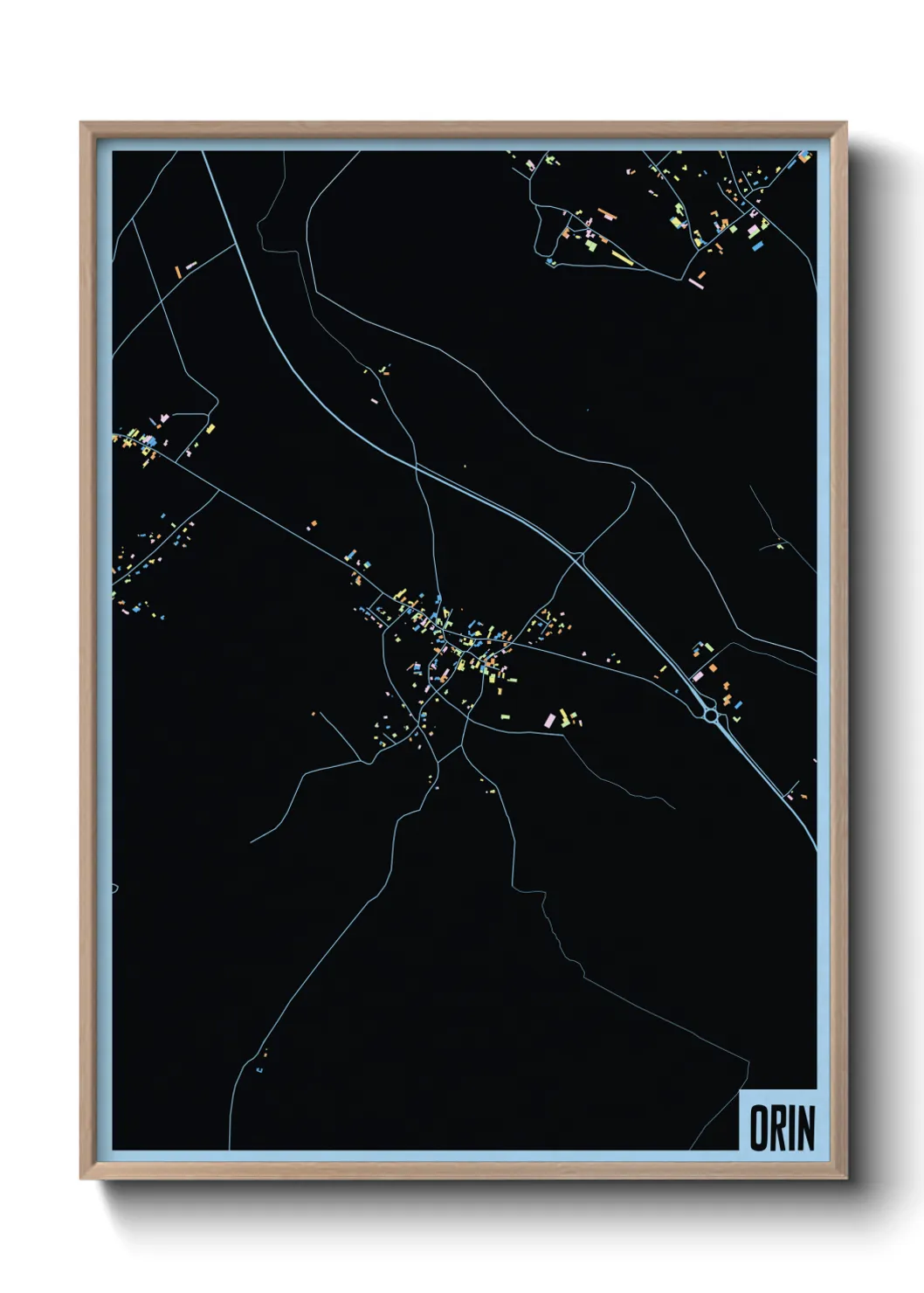 Une affiche de carte sur Orin