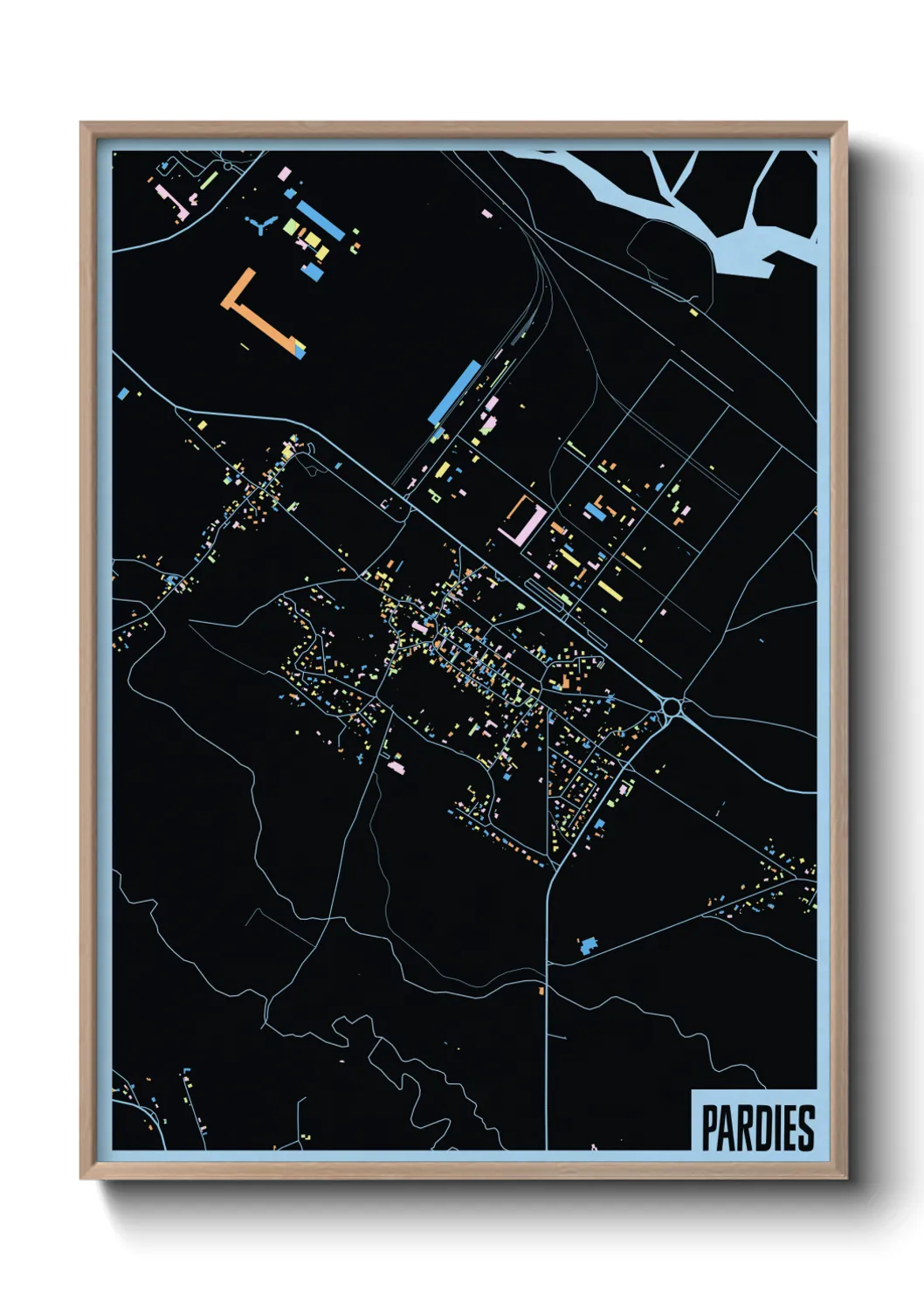 Une affiche de carte sur Pardies