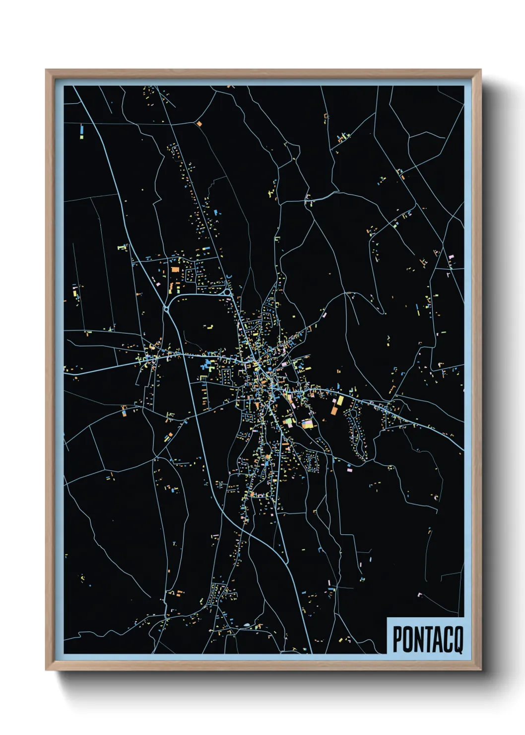 Une affiche de carte sur Pontacq