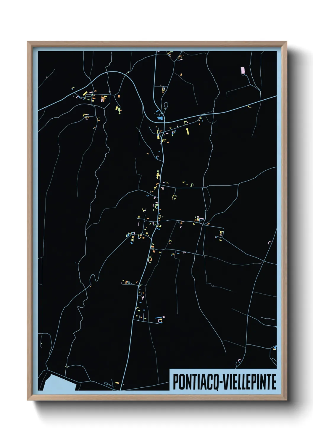 Un poster cartePontiacq-Viellepinte