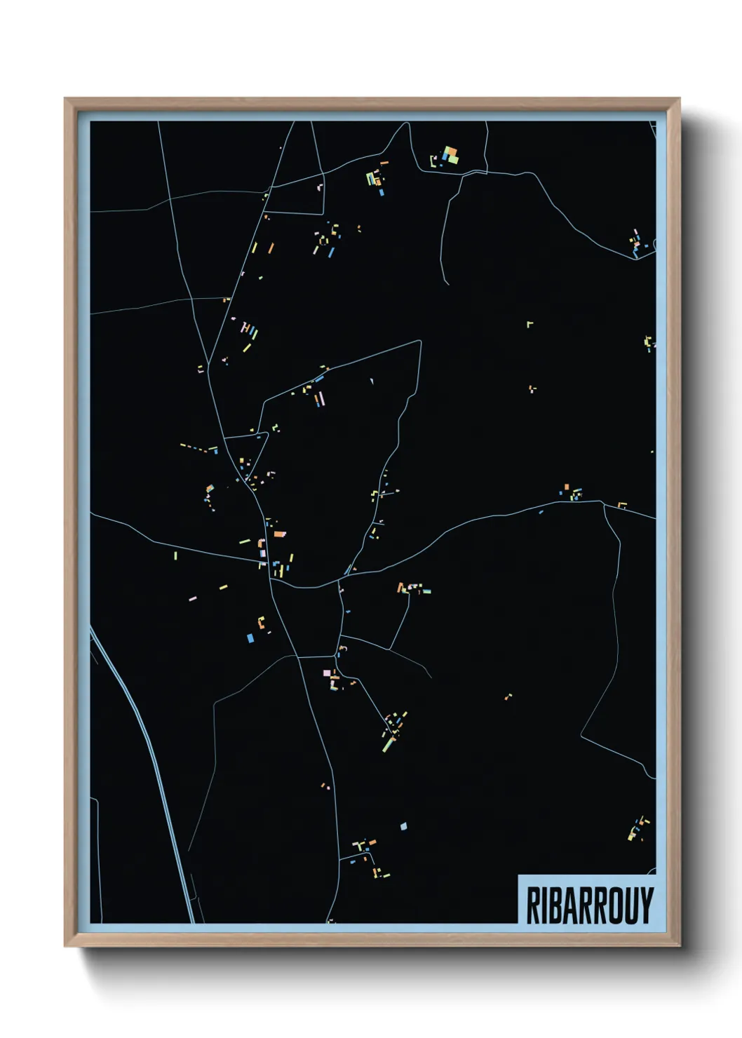 Une affiche de carte sur Ribarrouy