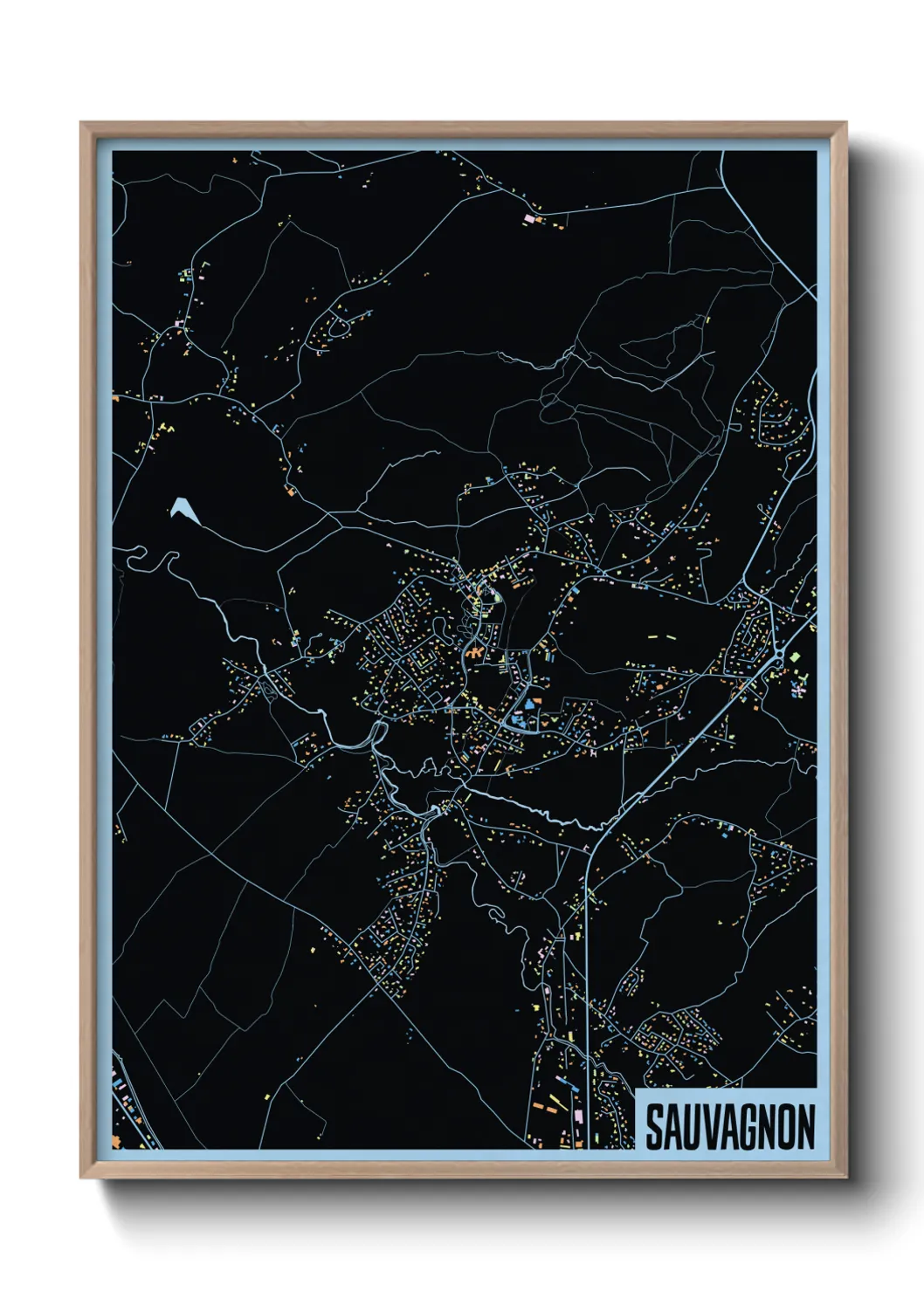 Une affiche de carte sur Sauvagnon