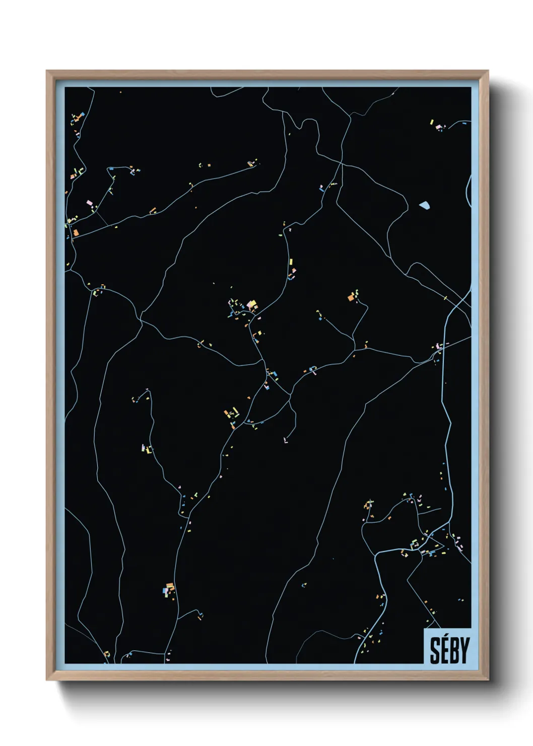 Une affiche de carte sur Séby