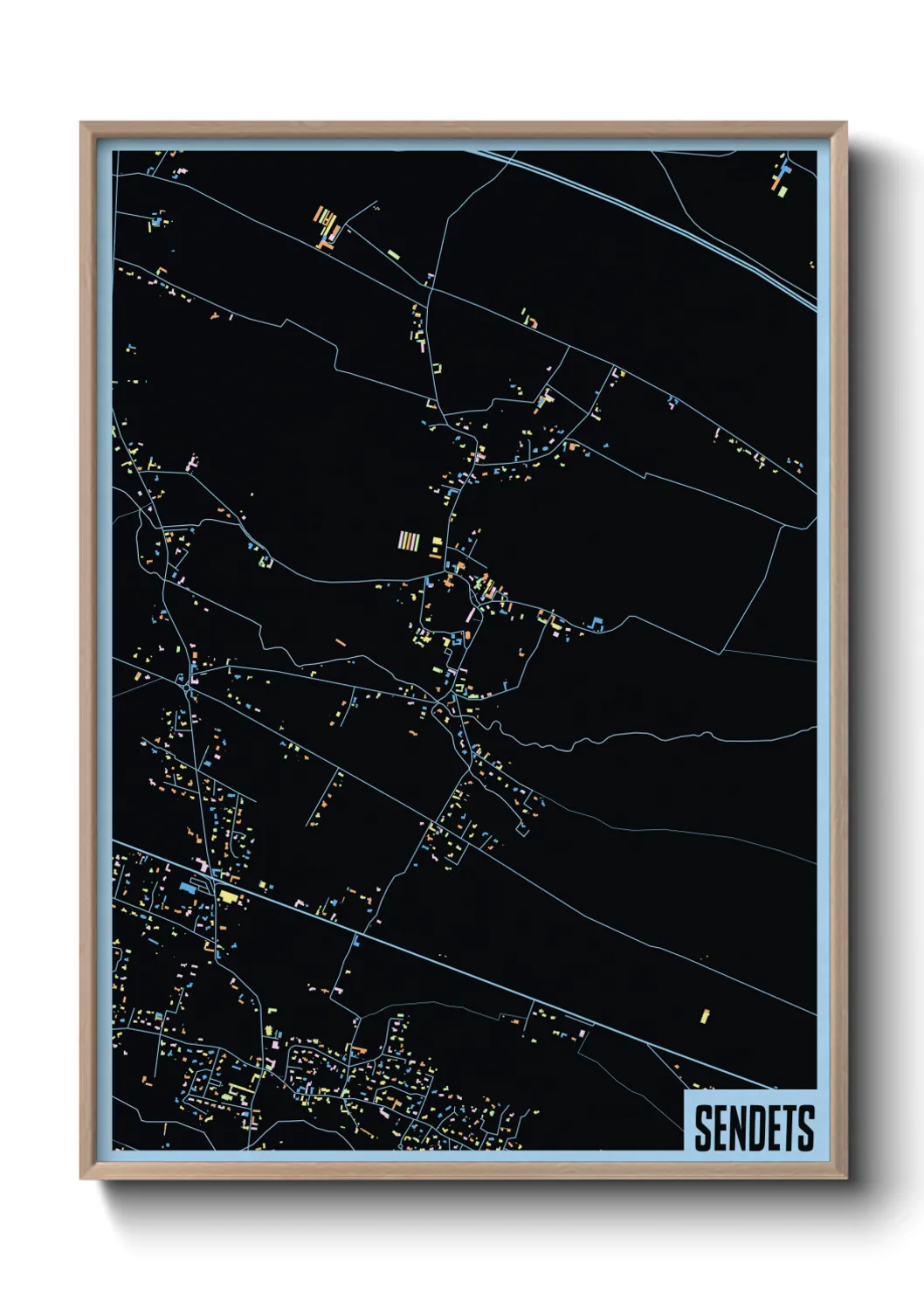 Une affiche de carte sur Sendets