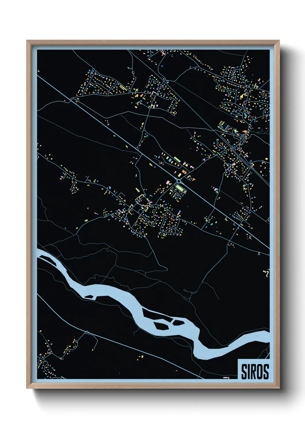 Une affiche de carte sur Siros