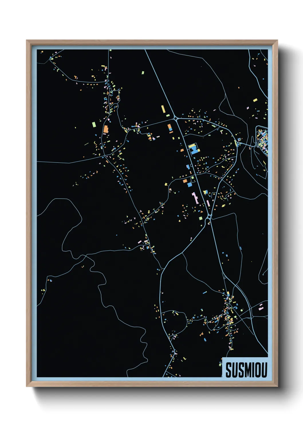 Une affiche de carte sur Susmiou