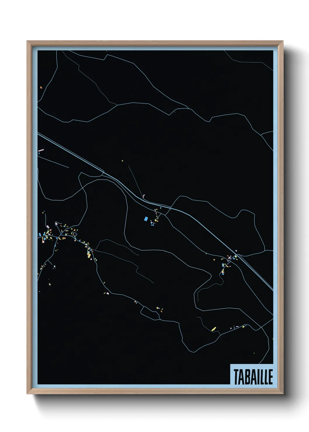 Une affiche de carte sur Tabaille