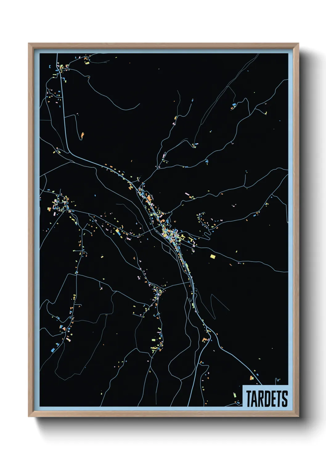 Une affiche de carte sur Tardets