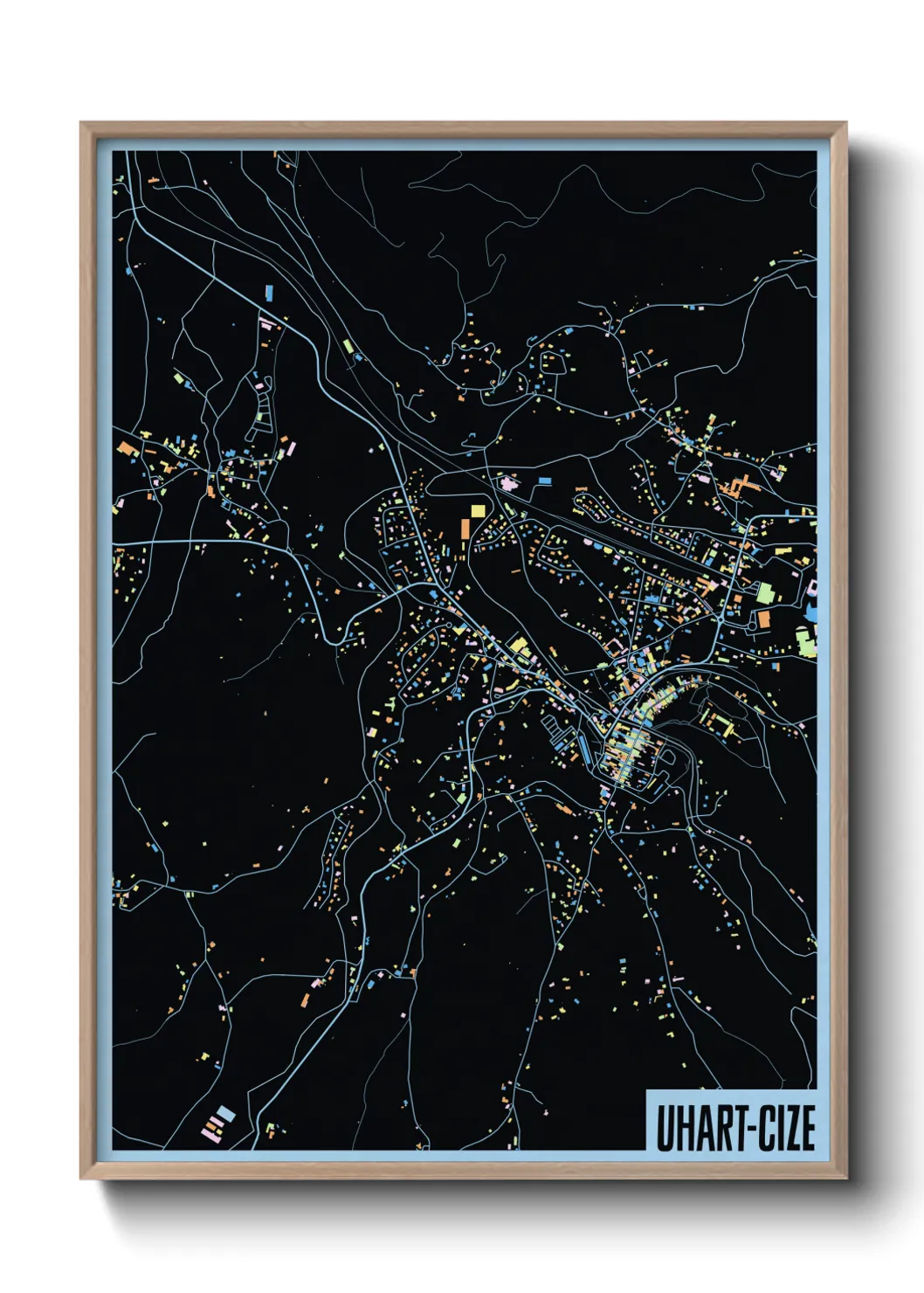 Une affiche de carte sur Uhart-Cize