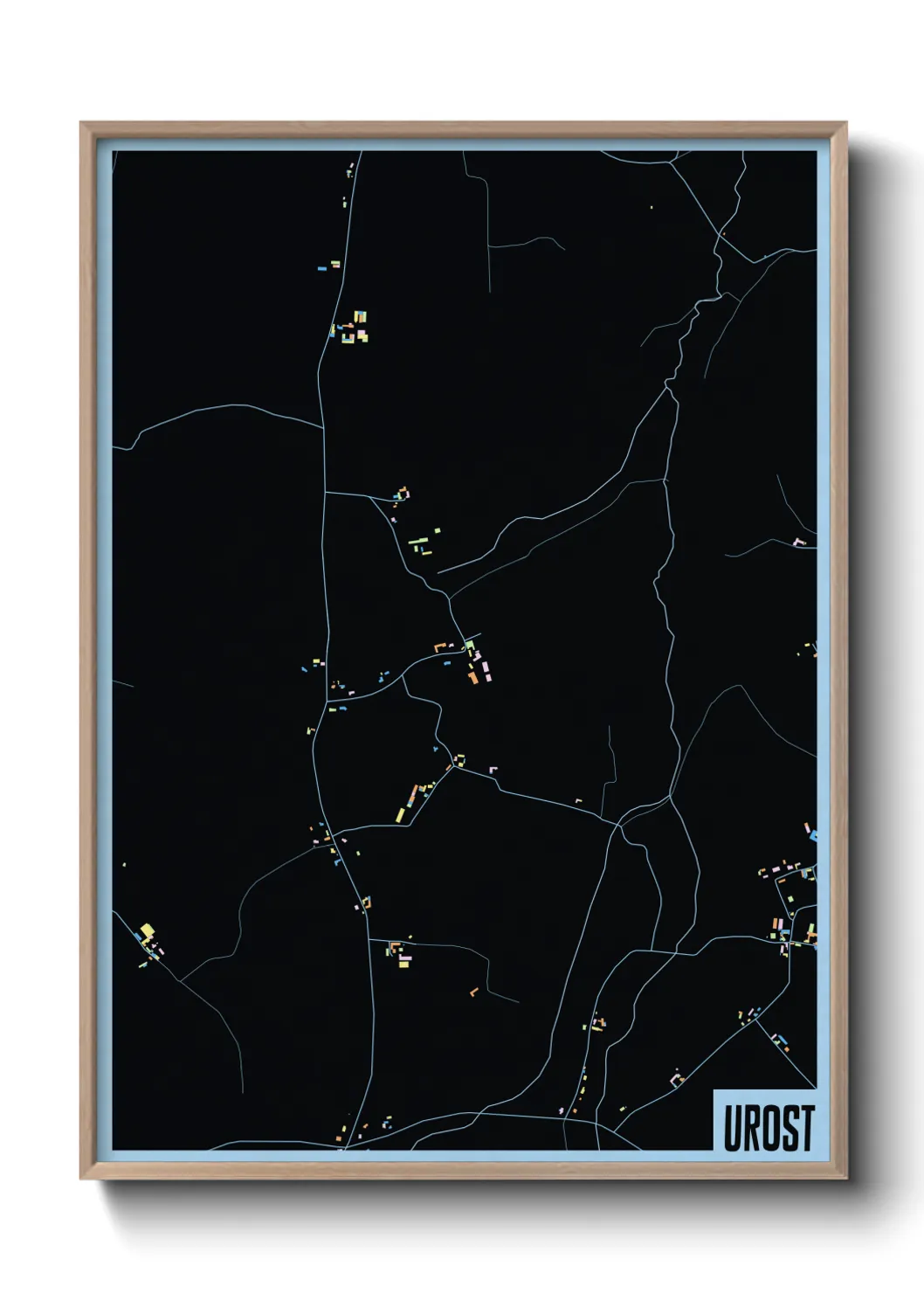 Une affiche de carte sur Urost