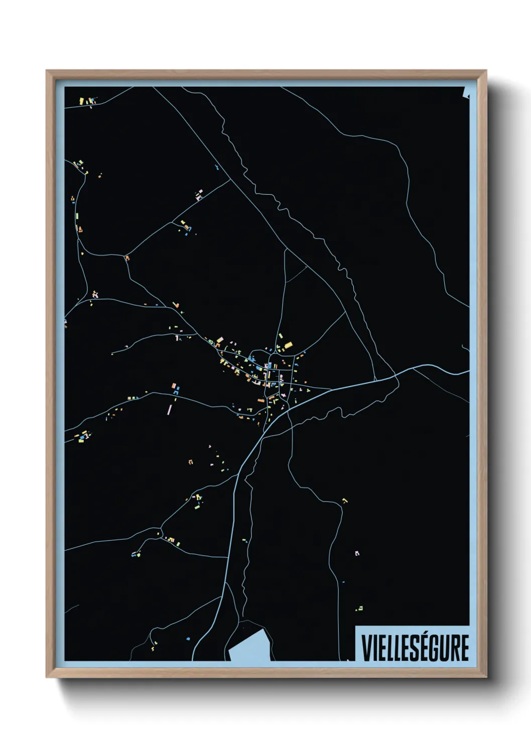 Une affiche de carte sur Vielleségure