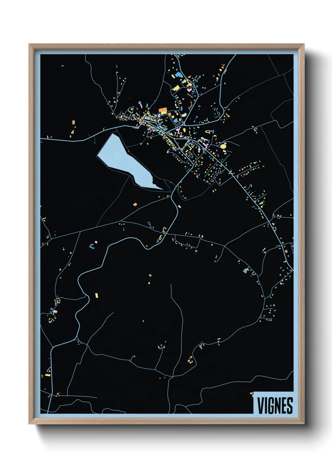 Une affiche de carte sur Vignes