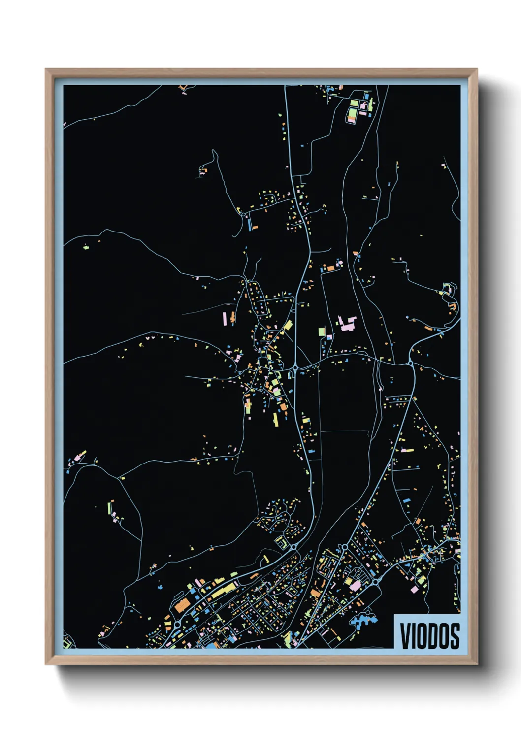 Une affiche de carte sur Viodos