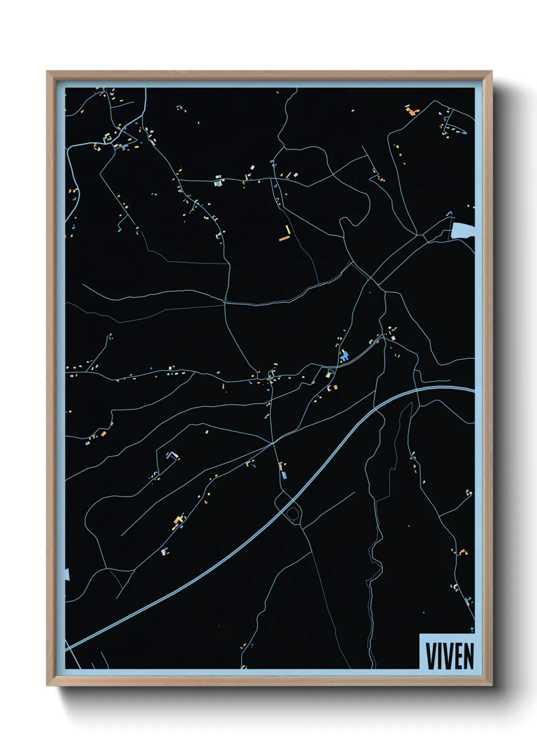 Une affiche de carte sur Viven