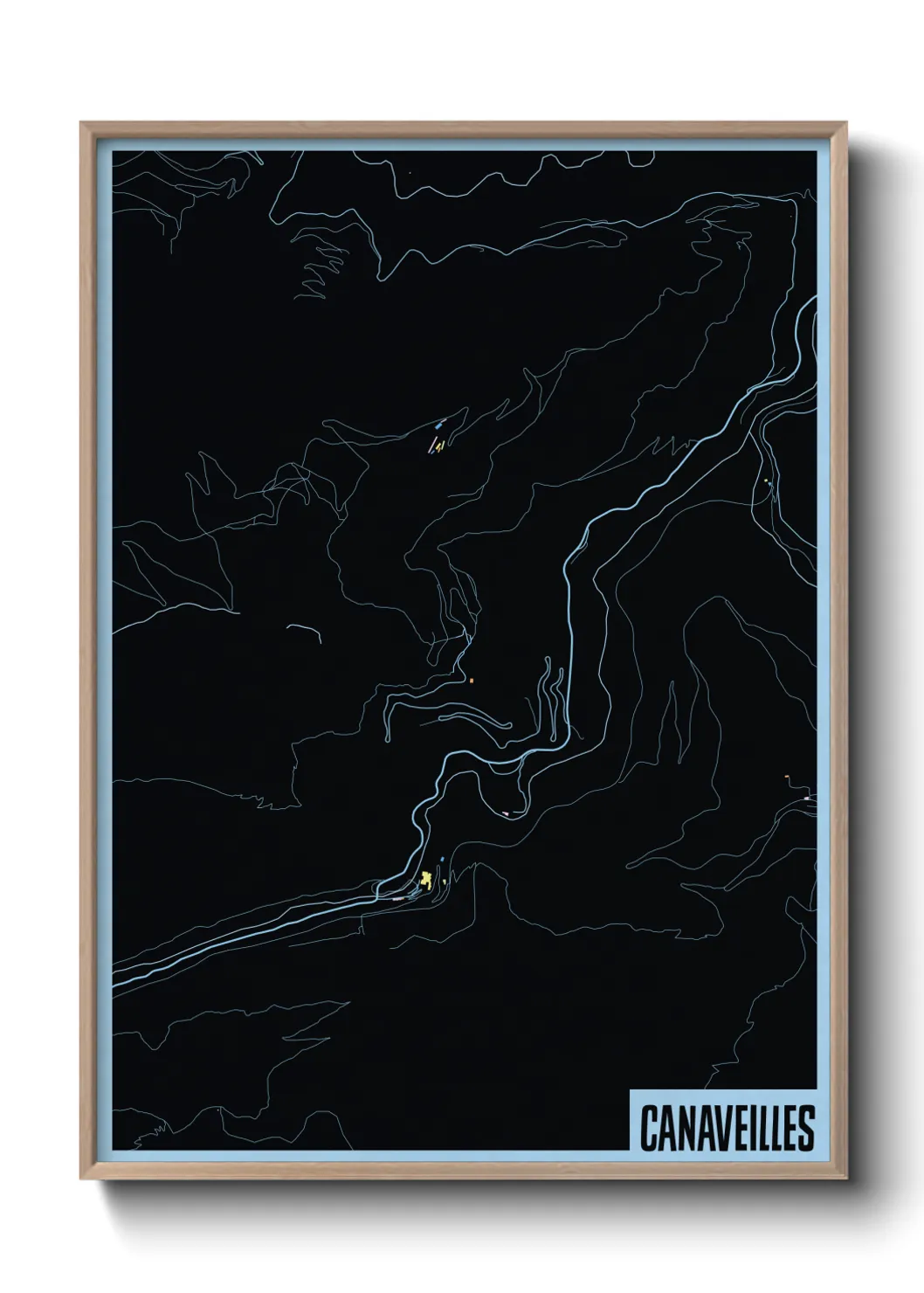 Une affiche de carte sur Canaveilles