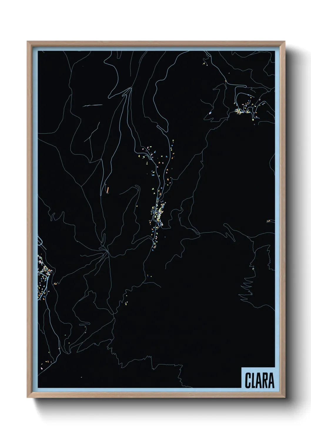 Une affiche de carte sur Clara