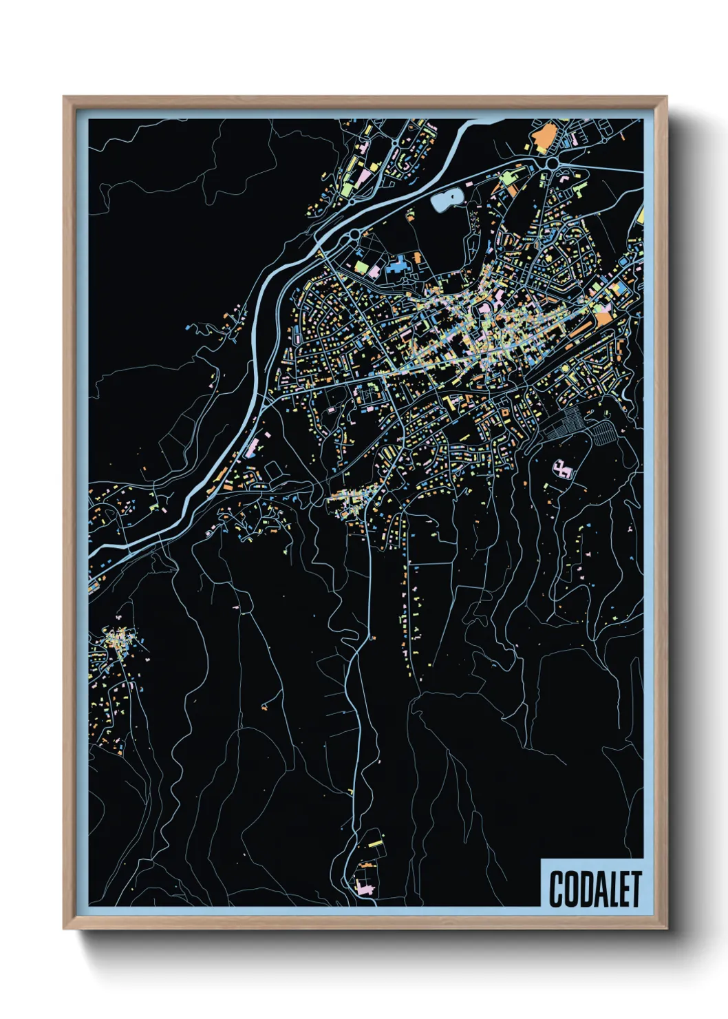 Une affiche de carte sur Codalet