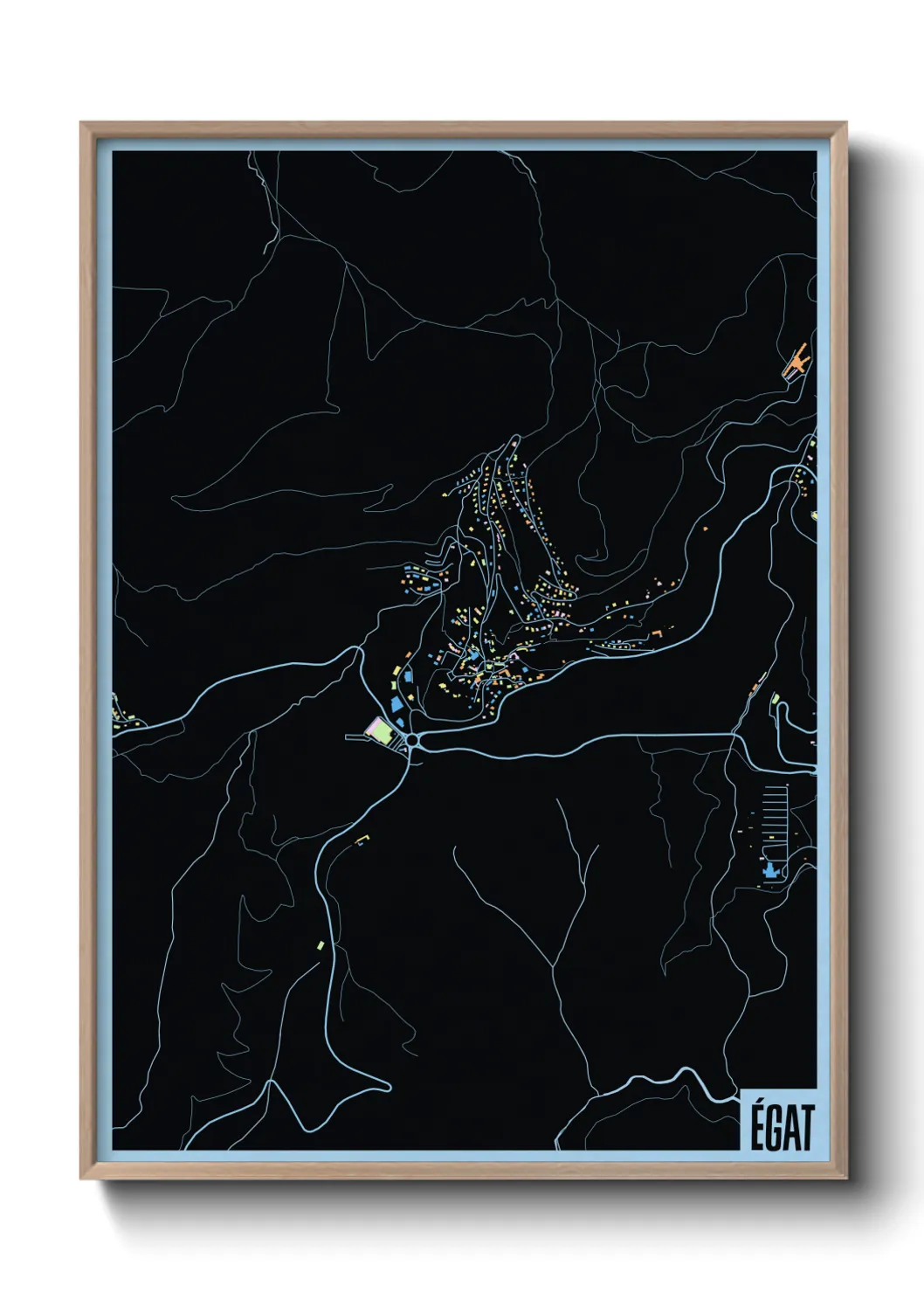 Une affiche de carte sur Égat