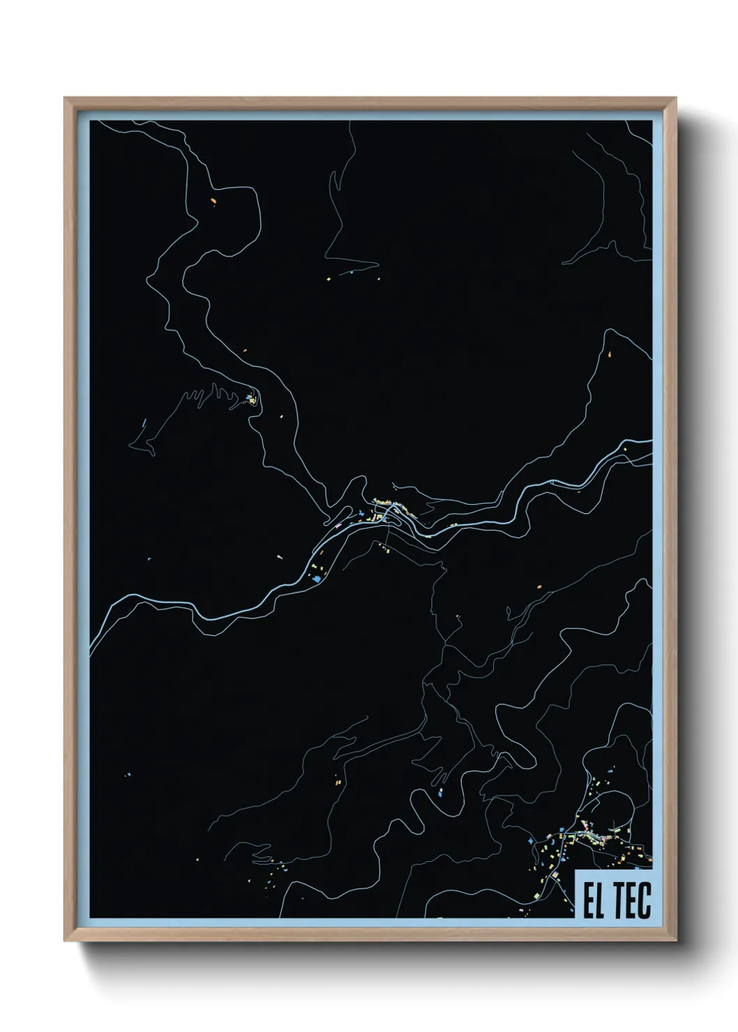 Une affiche de carte sur el Tec