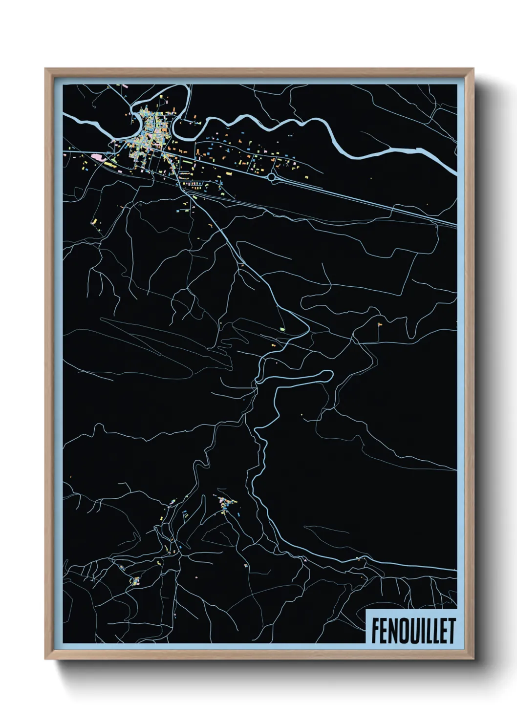 Une affiche de carte sur Fenouillet