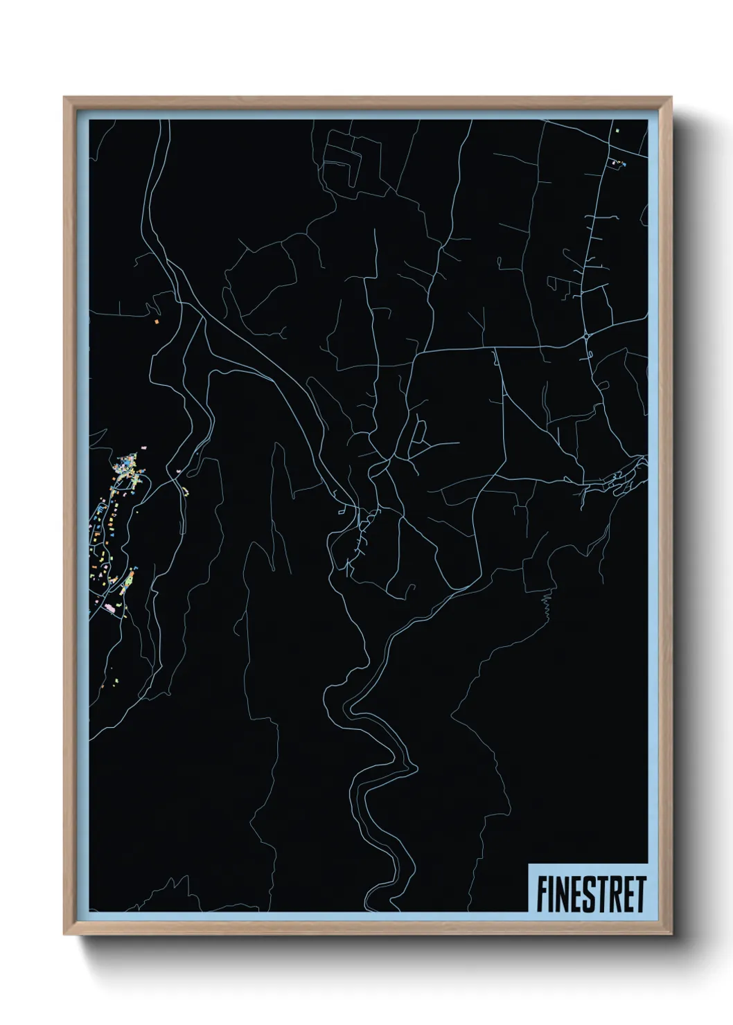 Une affiche de carte sur Finestret