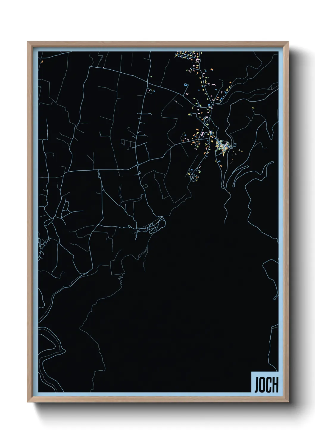 Une affiche de carte sur Joch