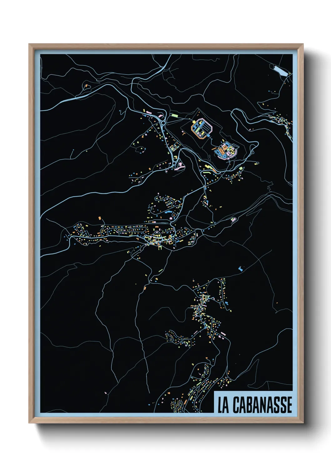 Une affiche de carte sur La Cabanasse