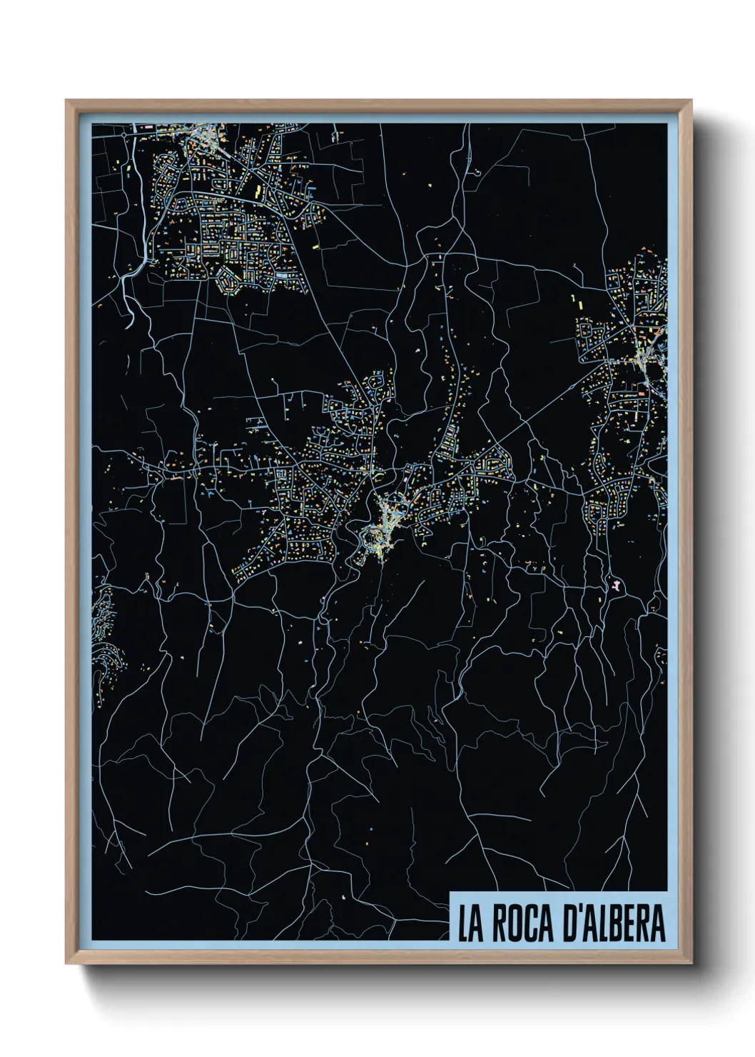 Une affiche de carte sur la Roca d'Albera
