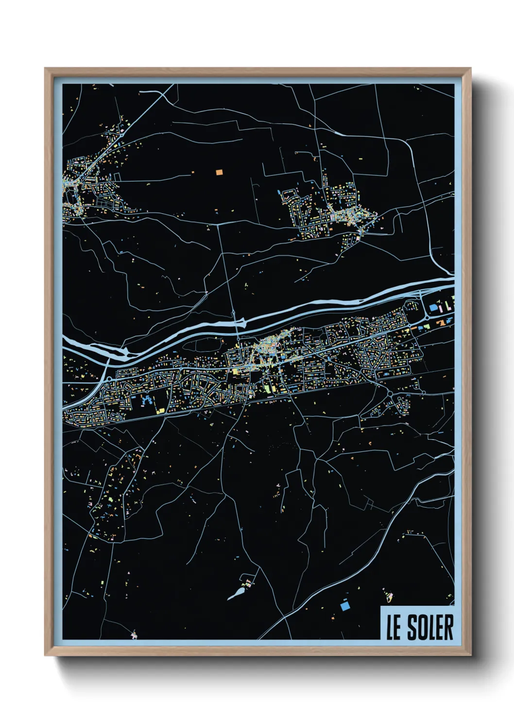 Une affiche de carte sur Le Soler