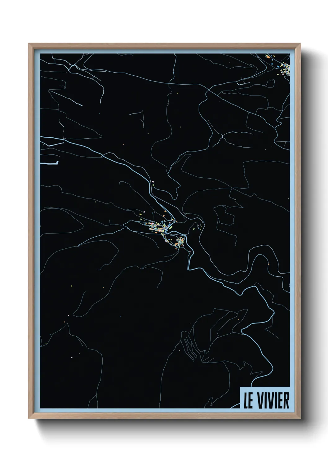 Une affiche de carte sur Le Vivier