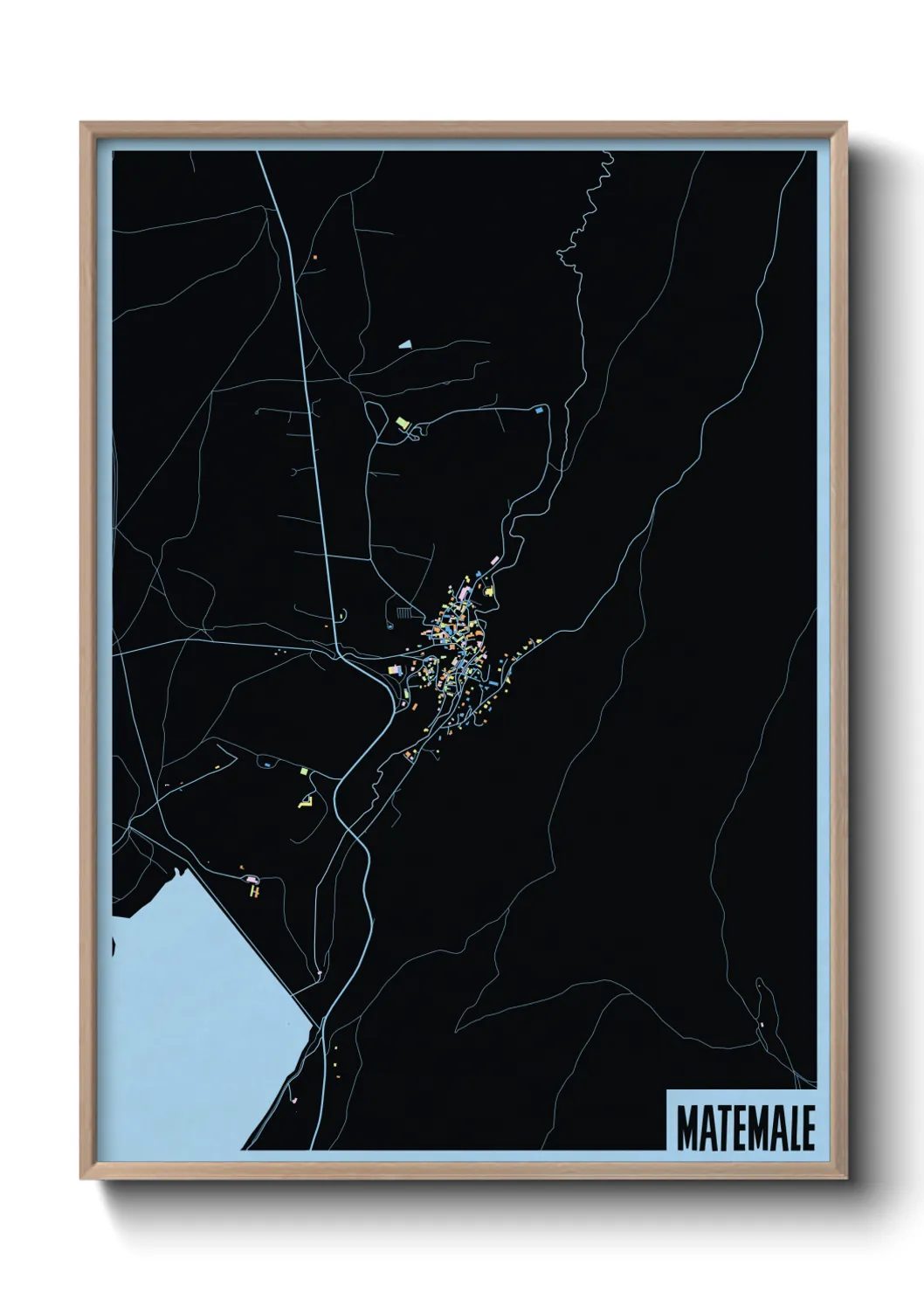 Une affiche de carte sur Matemale