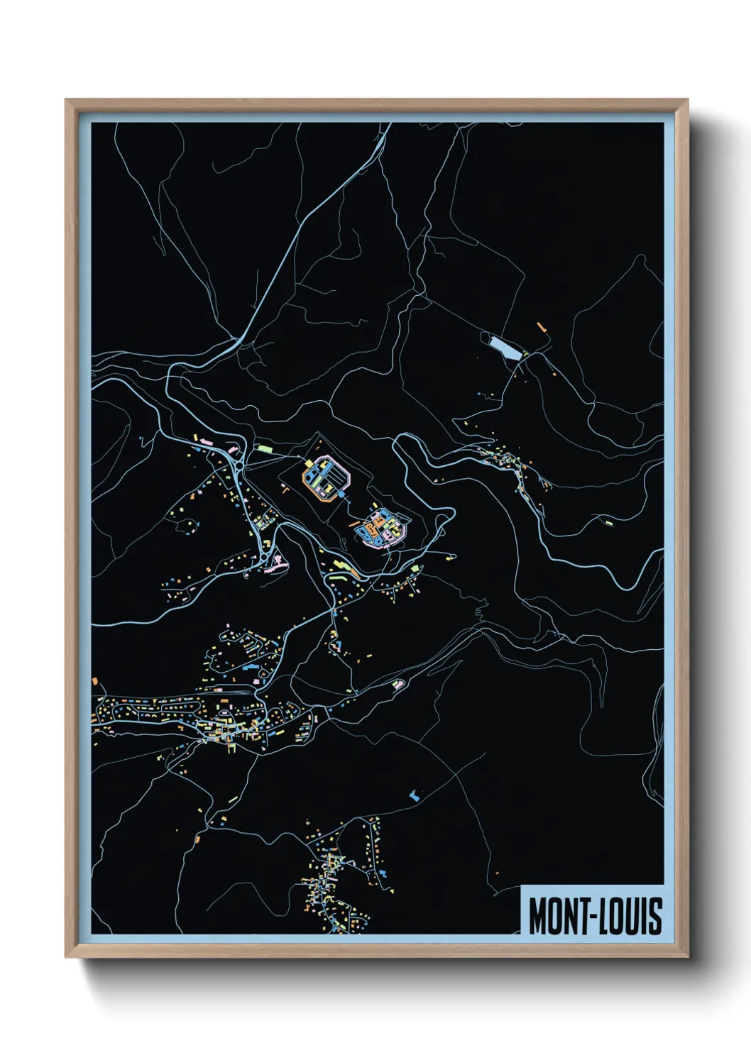 Une affiche de carte sur Mont-Louis